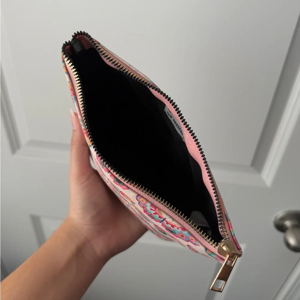 multi-color butterfly makeup bag